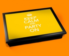 Party On Keep Calm Cushion Lap Tray