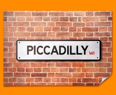 Piccadilly UK Street Sign Poster