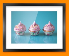 Pink Cupcakes Framed Print