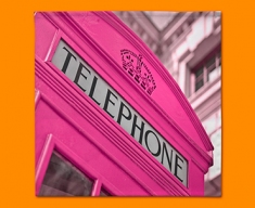 Pink Telephone Box Napkins (Set of 4)