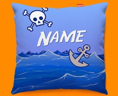 Pirate Personalised Childrens Name Sofa Cushion