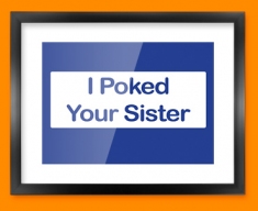 Poke Sister Framed Print