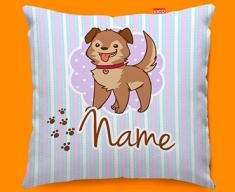 Puppy Personalised Childrens Name Sofa Cushion