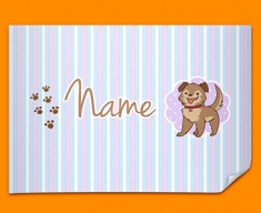 Puppy Personalised Childrens Name Poster