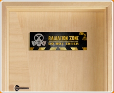 Radiation Zone Children's Bedroom Door Sign