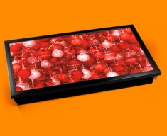 Red Baubles Laptop Lap Tray