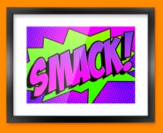 SMACK Comic SFX Framed Print