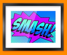 SMASH Comic SFX Framed Print