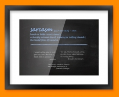 Sarcasm Definition Framed Print