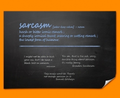 Sarcasm Definition Poster