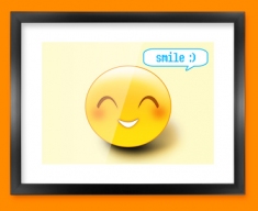 Smile Emoticon Framed Print