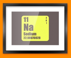 Sodium Periodic Element Framed Print