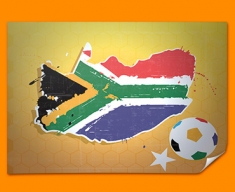 South Africa 2010 Flag Poster