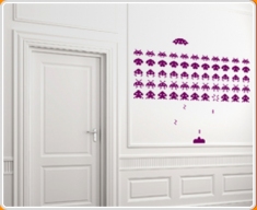 Space Invaders Set Wall Sticker