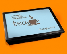 Tea Relationship Typography Lap Tray