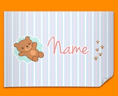 Teddy Personalised Childrens Name Poster
