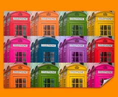 Telephone Box Collage Poster
