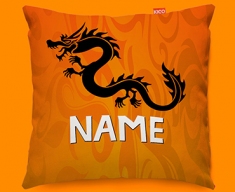 Tribal Dragon Personalised Childrens Name Sofa Cushion
