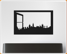 Window Silhouette London Wall Sticker