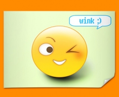 Wink Emoticon Poster