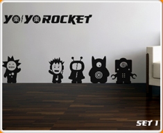 Yo Yo Rocket Set 1 Wall Sticker