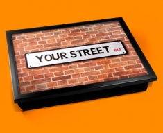 Personalised Custom UK Street Sign Lap Tray