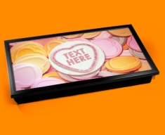 Personalised Custom Candy Sweet Hearts Laptop Tray