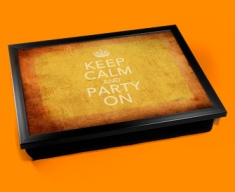 Party On Keep Calm Vintage Lap Tray