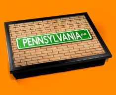 Pennsylvania Street Sign Cushion Lap Tray