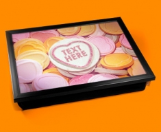 Personalised Custom Candy Sweet Hearts Lap Tray