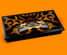 Yellow Snake Animal Skin Laptop Lap Tray